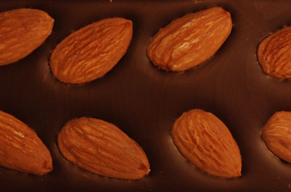 chocolate bar with almonds